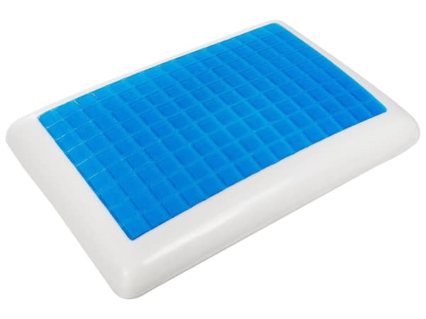 Pute Memory Foam Blå Hvit 60 x 40 cm Aloe Vera Stoff Nakkestøtte Medium fast Tilbehør Soverom