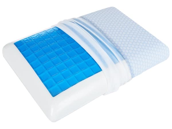 Pute Memory Foam Blå Hvit 60 x 40 cm Aloe Vera Stoff Nakkestøtte Medium fast Tilbehør Soverom