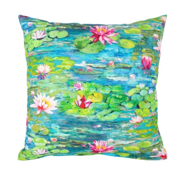Pute HOLLY 45x45cm, rosa vannliljer
