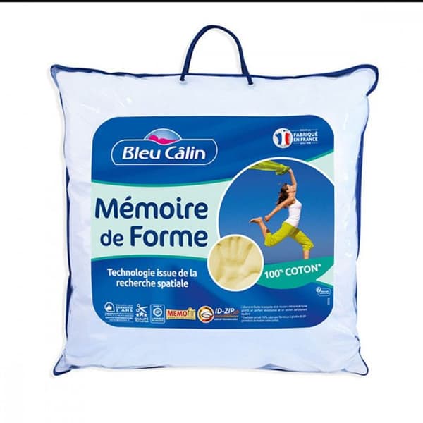 Memory foam kudde 60 x 60 cm "Mémofil" Bleu Calin