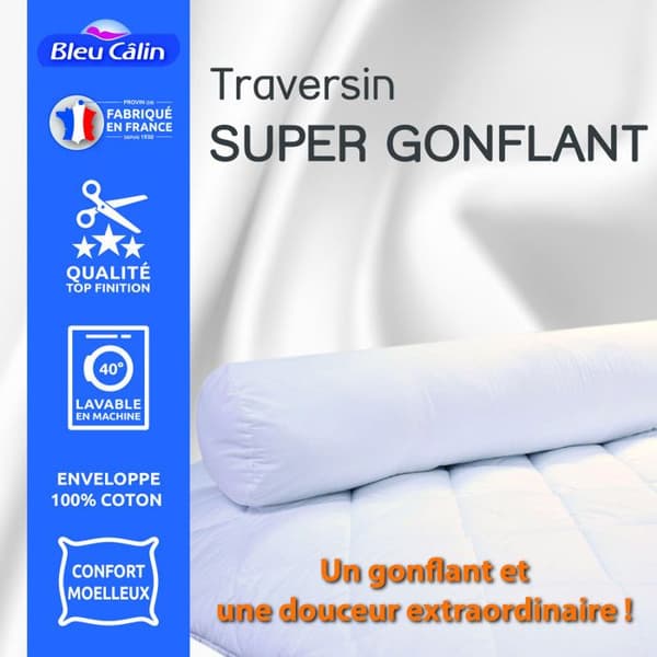 Volym duffel för säng 140 "Calin Blue" super uppblåsningskomfort Isolane