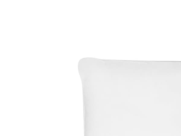 Sove pude hvid bomuld japara lyocell rektangulær 40 x 80 cm lav profil polyesterfyld til at sove på