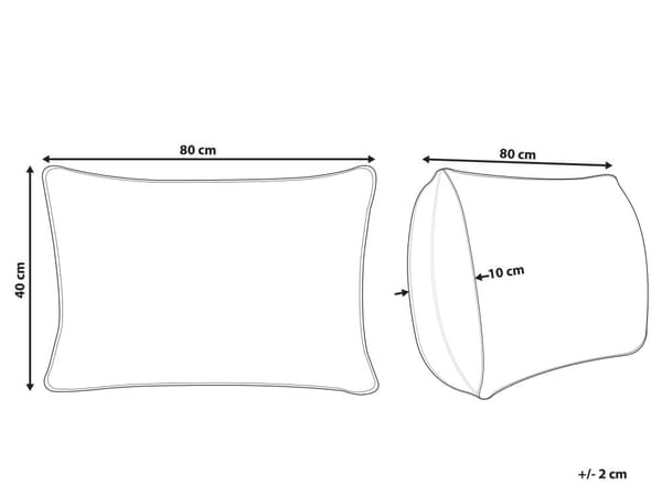 Hodepute Hvit Lyocell Japara-bomull 40 x 80 cm Polyesterfyll Lav profil Søvn Pute Soverom