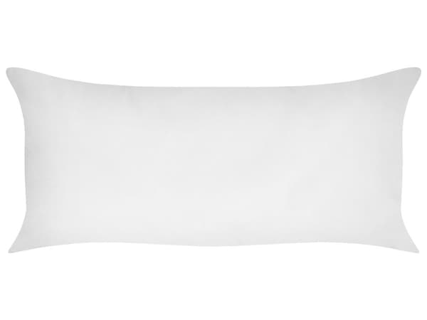 Tyyny valkoinen lyocell japara-puuvilla polyesteritäyte 40 x 80 cm 2 kpl matala suorakulmainen