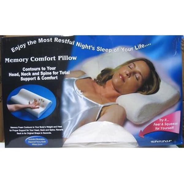 Memory Foam Kudde - Märke - Modell - Svamp - Fiber - Vit - Syntet - Sovrum - 30 x 50 cm