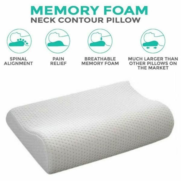 Orthopediskt Kudd - NANDO - Viskoselastic Mossa - Smärtlindrande - Ergonomisk - 48x29x9 cm