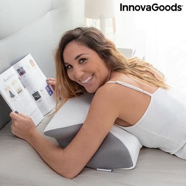 Ergonomisk kudde - INNOVAGOODS - Viskoelastisk - Cervikalt stöd - Tvättbart överdrag - 62x36x14 cm
