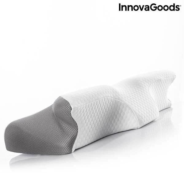 Ergonomisk kudde - INNOVAGOODS - Viskoelastisk - Cervikalt stöd - Tvättbart överdrag - 62x36x14 cm