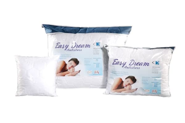 Anti-allergisk kudde 70x80 Easy Dream. Antistress 1,0 kg vit med kolfiber AMW