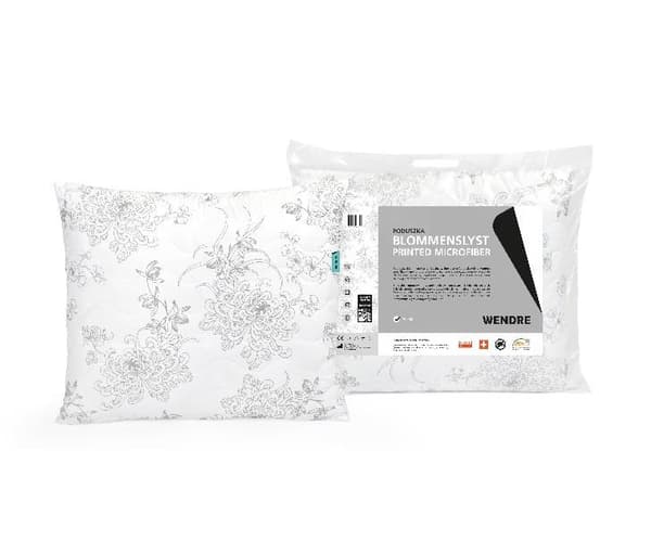 Blommenslyst kudde 50x60 Microfiber Vit blommönster Wendre