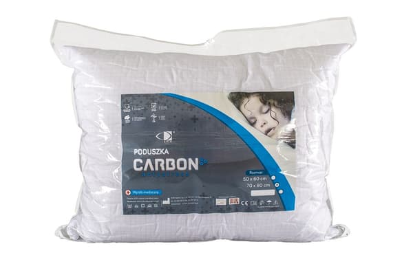 Carbon Antistress kudde 50x60 vit antiallergisk AMW