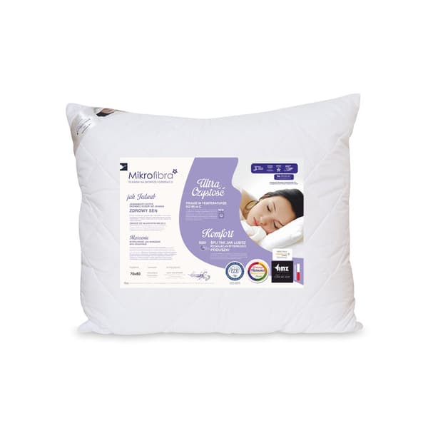 Anti-allergisk pude 40x60 Quiltet mikrofiber 250g hvid AMZ