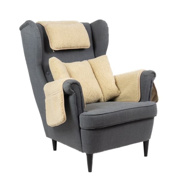 Merino uld pude 65x40 Carla beige rehabiliteringsprodukter sengetøj varmeprodukter