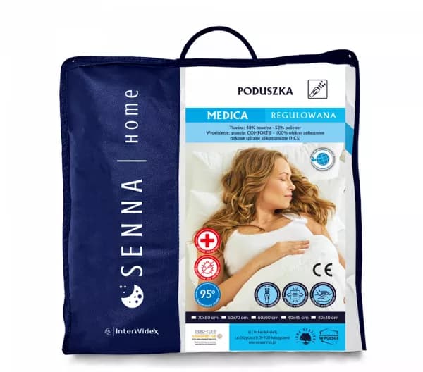 Antiallergisk kudde 40x40 Medica med dragkedja vit 250g Inter Widex