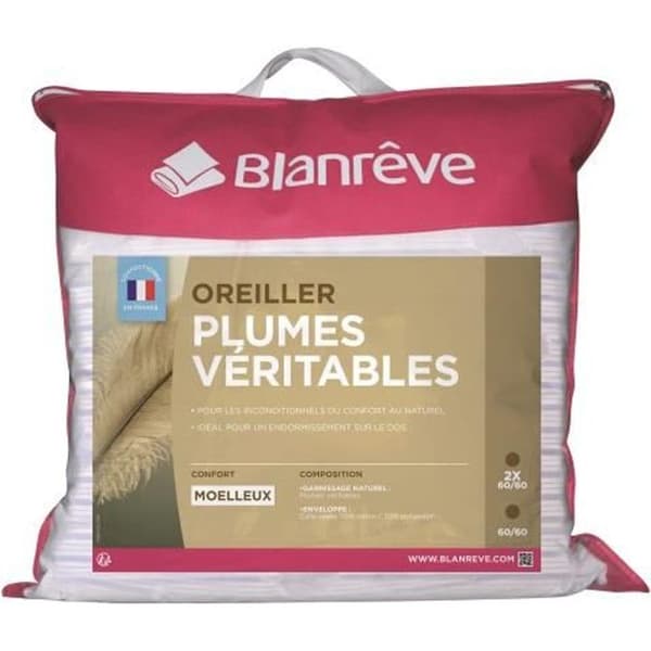 BLANREVE Set med 2 fjäderkuddar - 60x60 cm