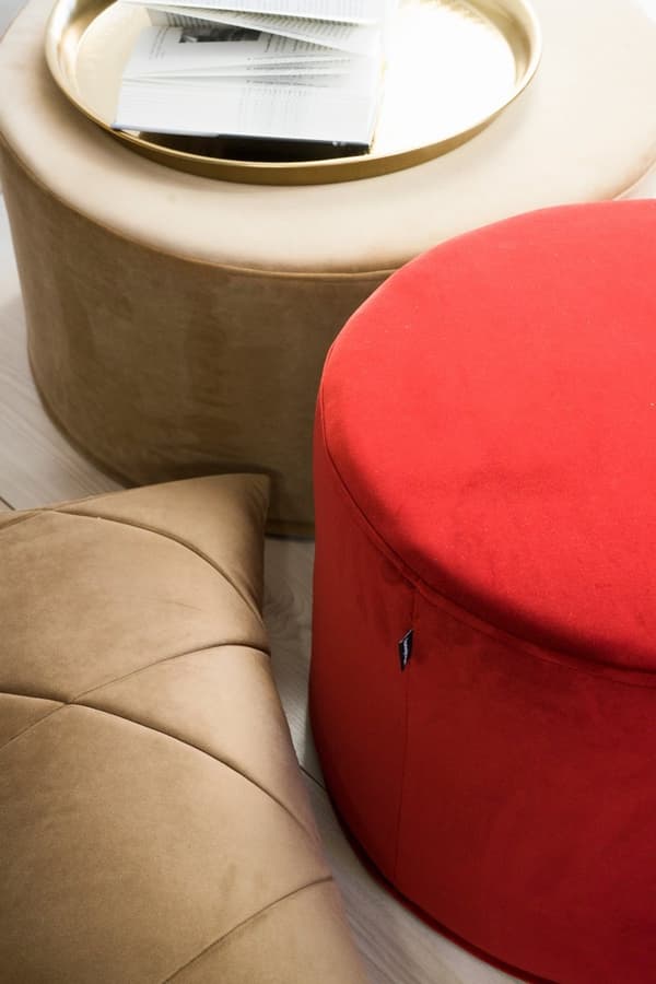 Beige velourpuff 45x35