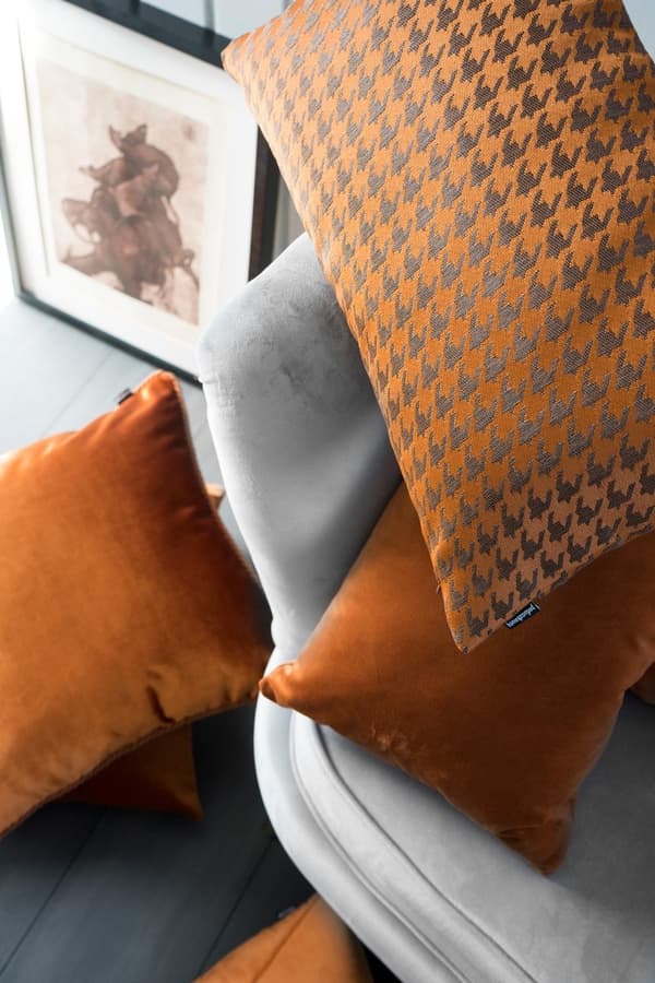 Rød houndstooth pude