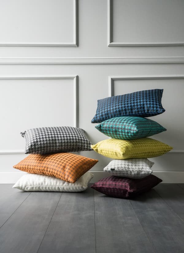 Rød houndstooth pude