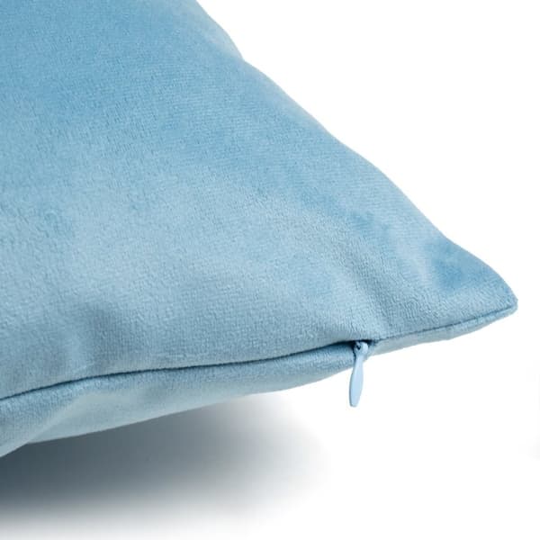 Barnvagn blå velour prydnadskudde 45x45 cm