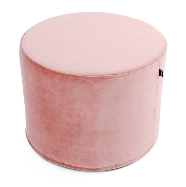 Rosa sammetspuff 45x35