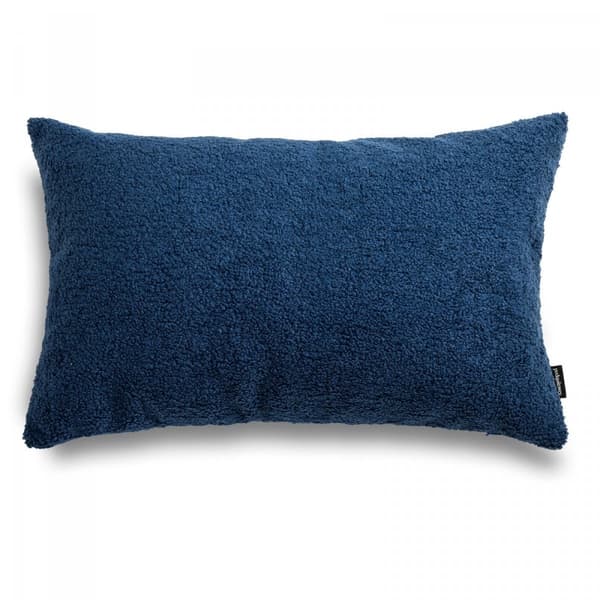 Mysig marinblå boucle dekorativ kudde 60x40