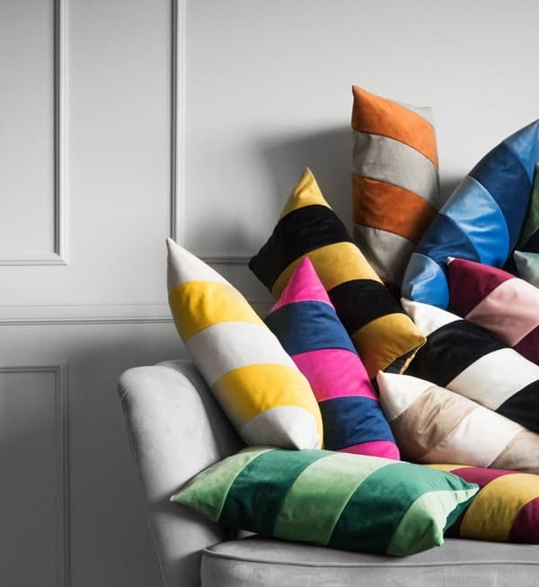 Stripes grön prydnadskudde 50x30 ZERO WASTE