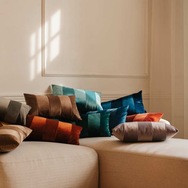 Stripes blå prydnadskudde 50x30 ZERO WASTE