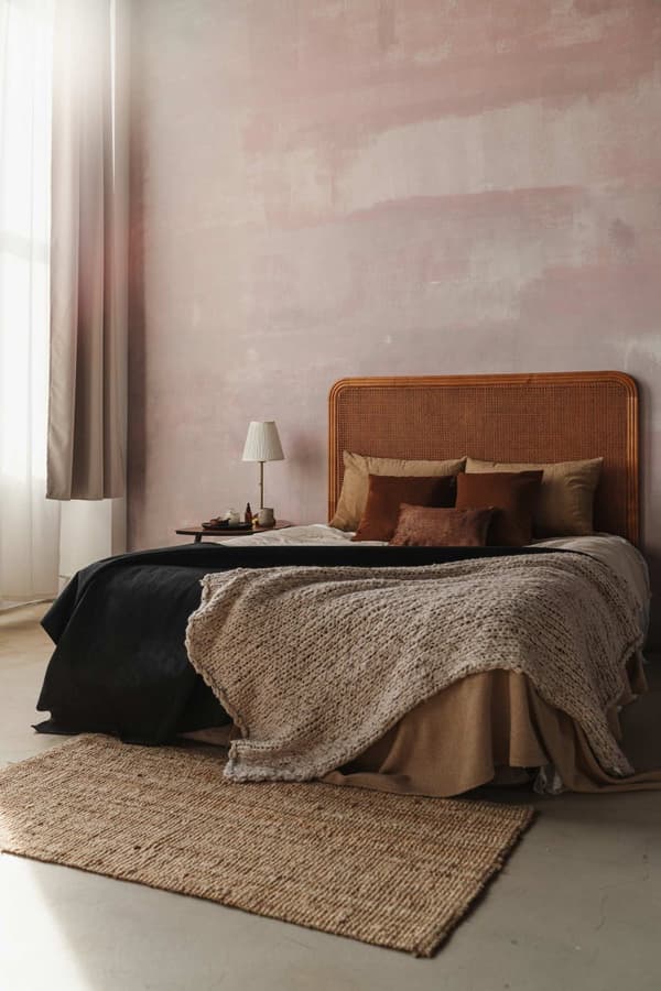 Beige Set med 5 sovrumskuddar i sten