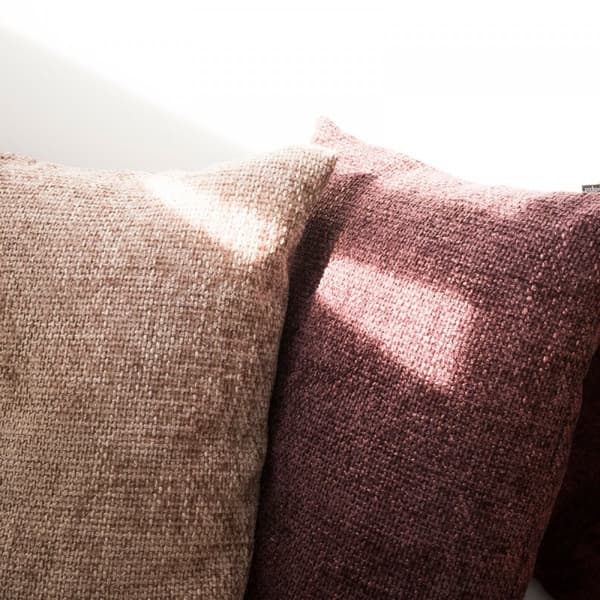 Kräm och rosa Set med 5 prydnadskuddar för sovrummet