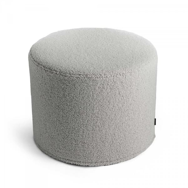Grå rund puf Hyggelig 45x35
