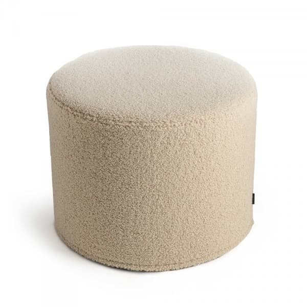 Beige pyöreä puffi Cozy 45x35