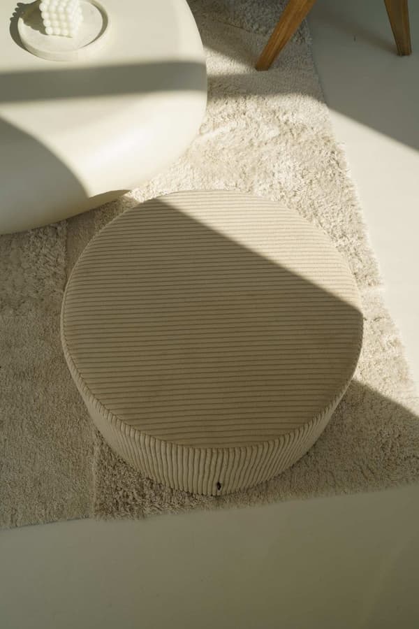 Suuri pyöreä kermahohde CORD Slim 60x30