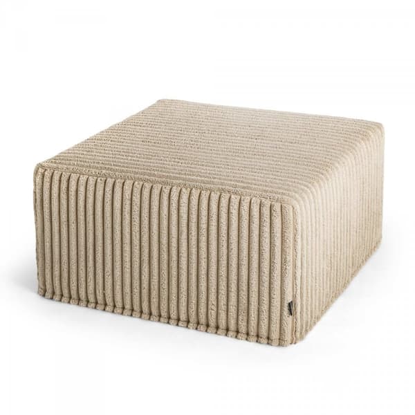 Suuri neliömäinen beige puffi 60x30