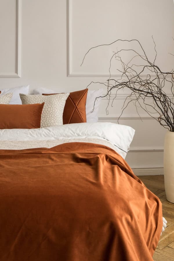Rød sengetæppe 220x140 Velvet