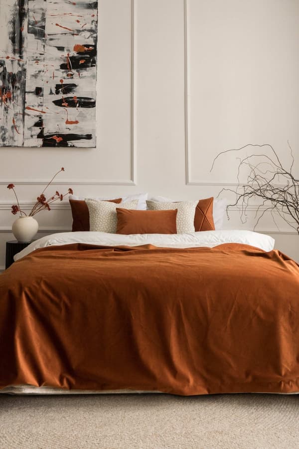 Rød sengetæppe 220x140 Velvet