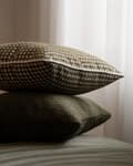 Miniatyrbillede 3 af 4: Grønt sæt hyggelige + houndstooth dekorative puder 45x45