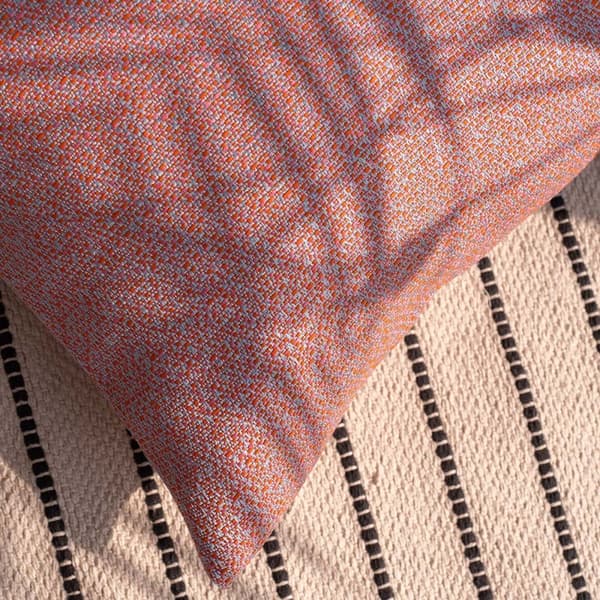 Orange og blå Barbados havepude 45x45