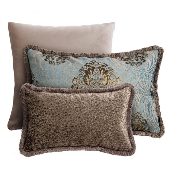 Beige set med 3 Tisimi dekorativa kuddar
