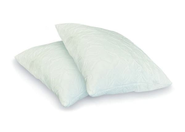 Set med 2 fasta kuddar 60x60cm med Memory Flake, fyrkantig anti-kvalster och anti-allergikudde PROMOLINGE
