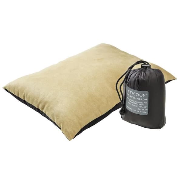 Resefilt - Kokong - Syntetiskt Kudde - Medel beige/brun - 29 x 38 cm - 230 g