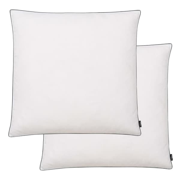 Kuddar 2 st dun-/fjäderstoppning tung 80x80 cm vit
