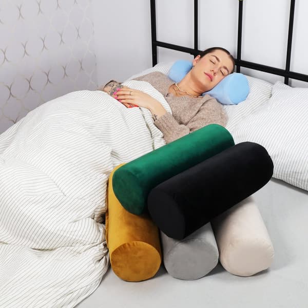 Nackrullkudde med Visco Foam Velvet - kudde rull nackkudde nackrulle kuddrulle