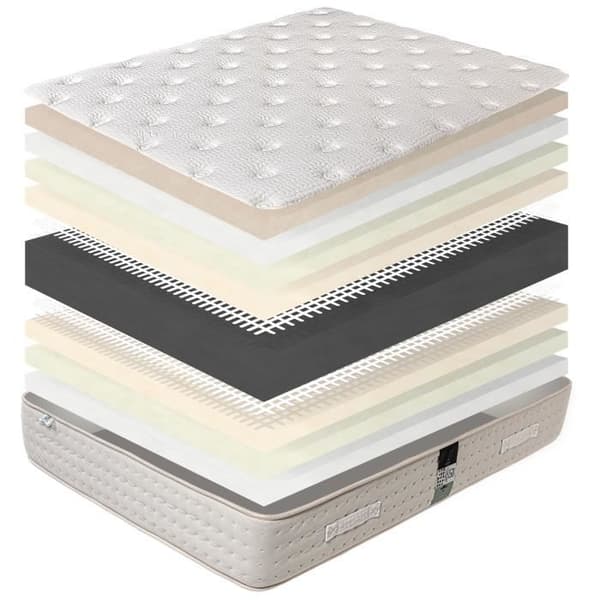 Madrass - Purlux - 140 x 200 cm - Skum - 26 cm - 2 kuddar + täcke