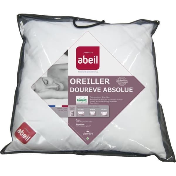 Abeil- Klassisk kudde Dourêve Absolu Polyester Vit 60 x 60 cm