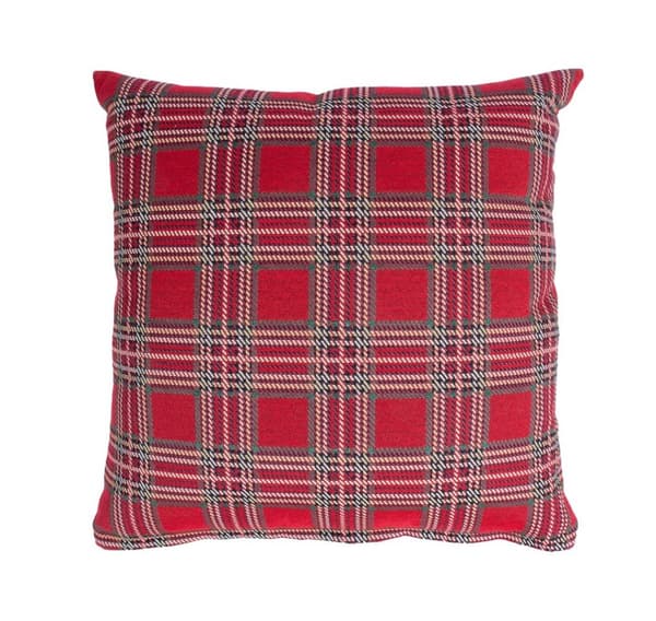 Pute HOLLY 45x45cm, rød firkant