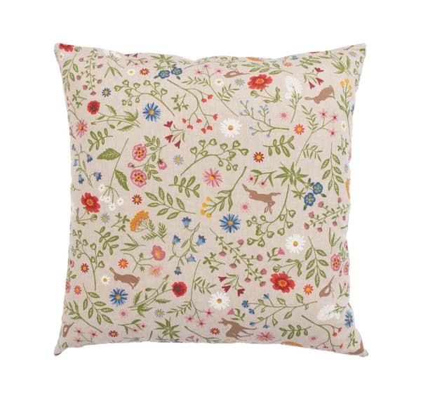 Kudde HOLLY 45x45cm, djur och blommor