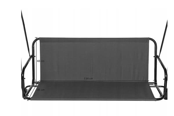 Istuinmateriaalit keinulle 93x114cm - Harmaa
