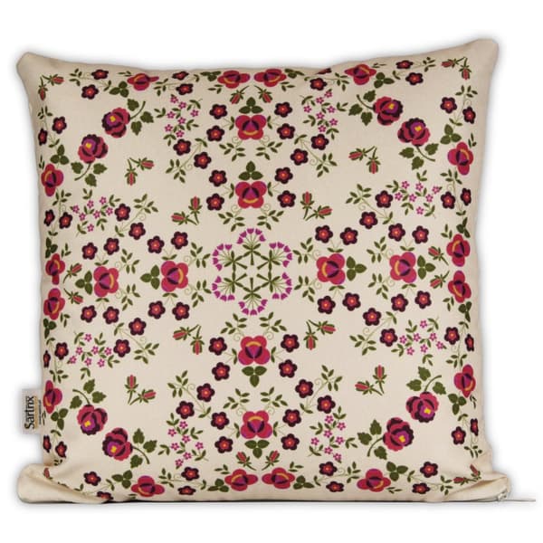 Pude folkemusik Opole blomster lilla beige