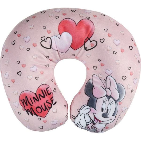 Resekudde - Disney - Minnie Mouse - Rosa - Mikrokulor - Tvättbar