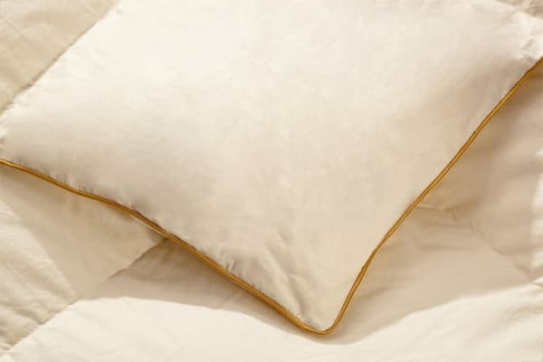 Halv-dun pude 40x40 AMZ - 20% GÅSEDUN creme
